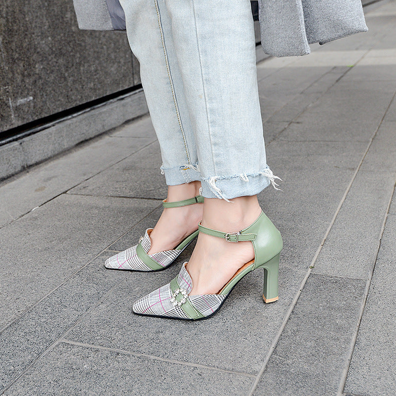 Women’s Matching Plaid High Heels