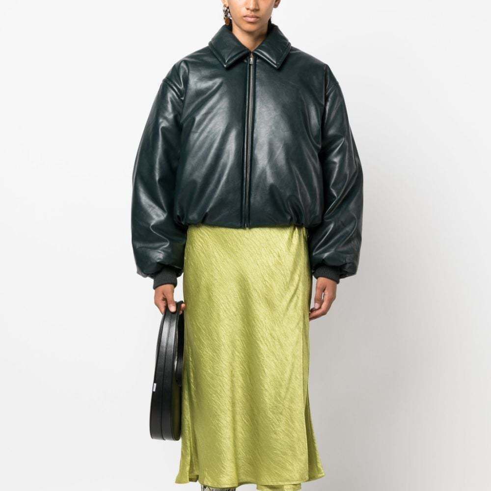 Waterproof Thermal Quilted Imitation Leather Jacket