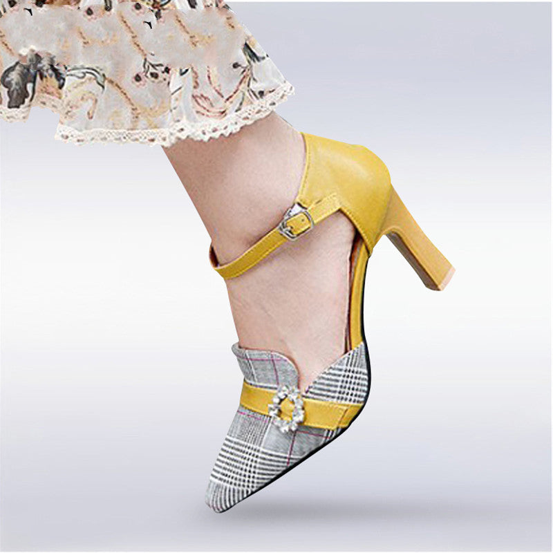 Women’s Matching Plaid High Heels