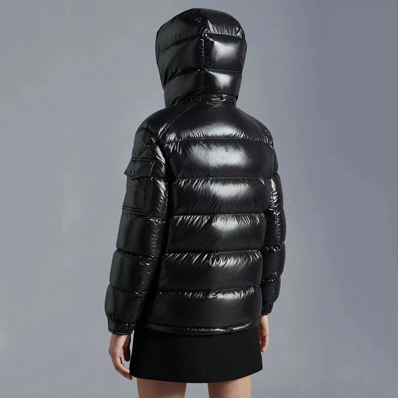 Women’s Casual Short Thickened Goose Down Cashmere Jacket