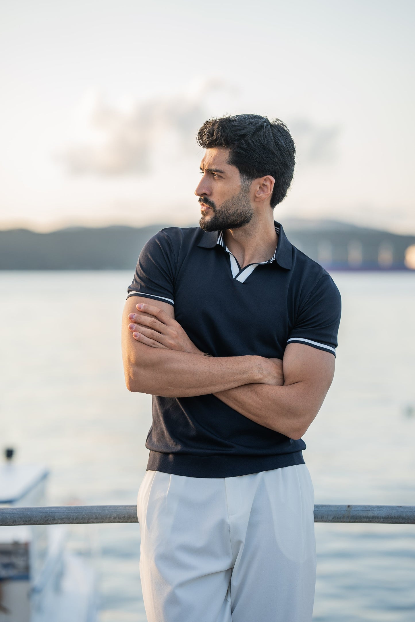 Navy Blue Men’s Special Design Polo