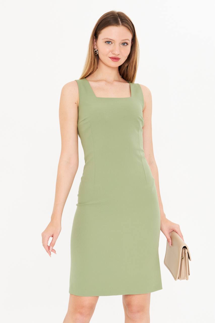 SuitLegacy Women's Pistachio Dress Suit with Stitch Detail