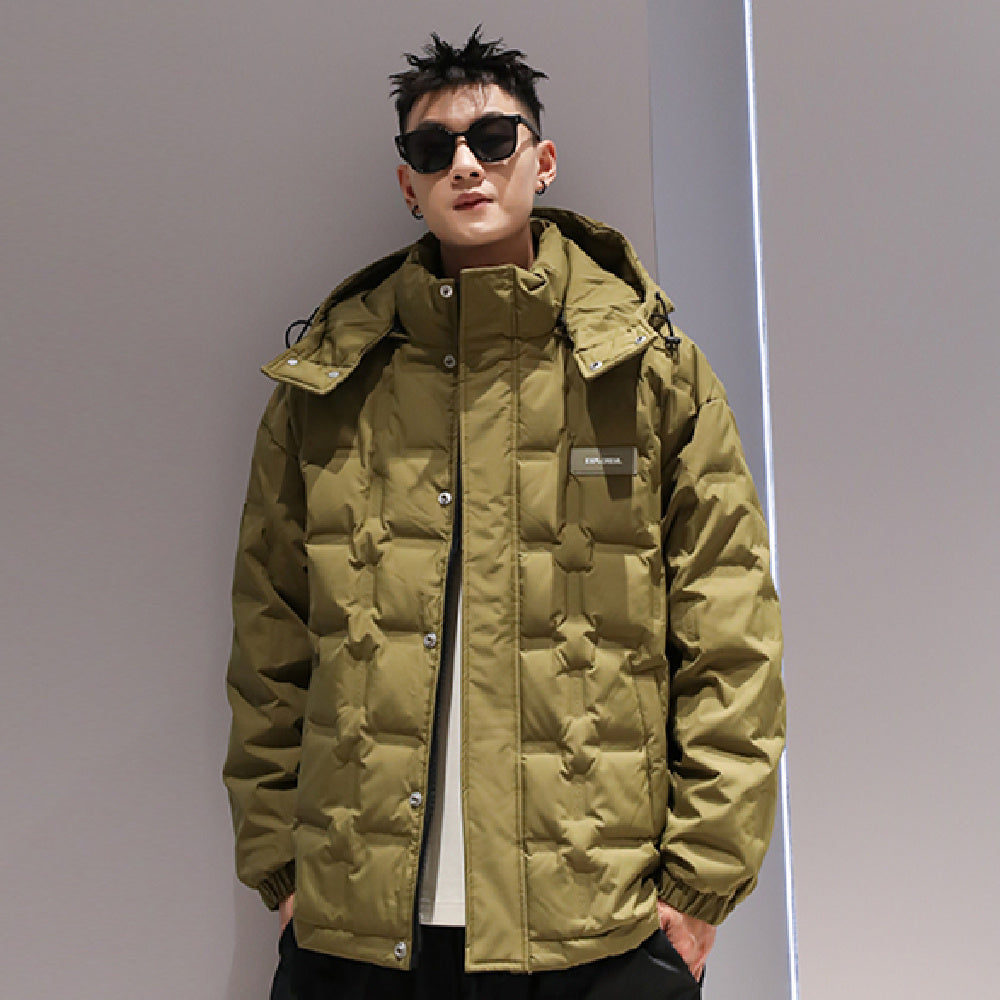 Men’s White Duck Down Winter Jacket