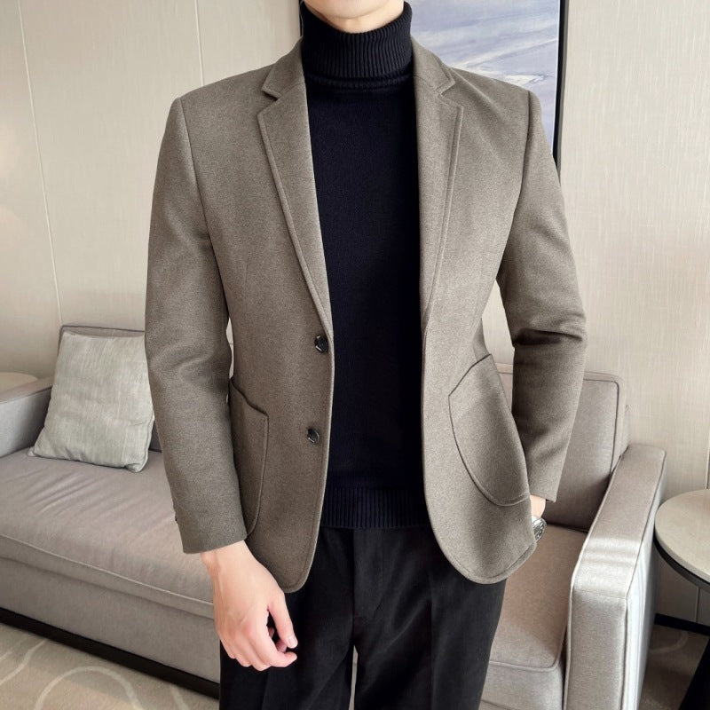 Slim Fit Woolen Blazer for Men