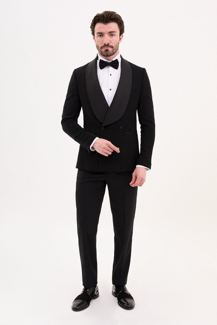 Noir Royale Shawl Tuxedo Set