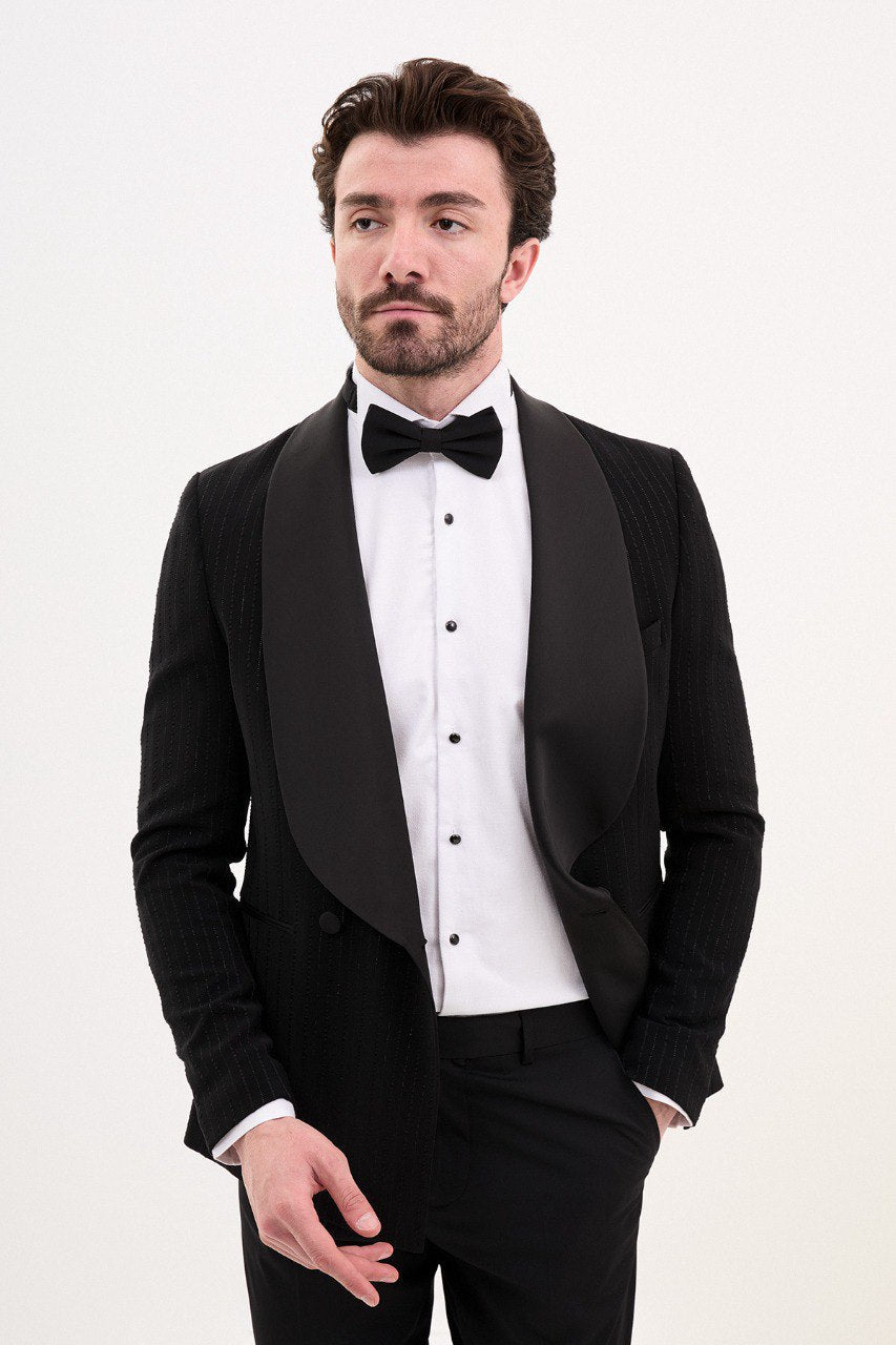 Noir Royale Shawl Tuxedo Set