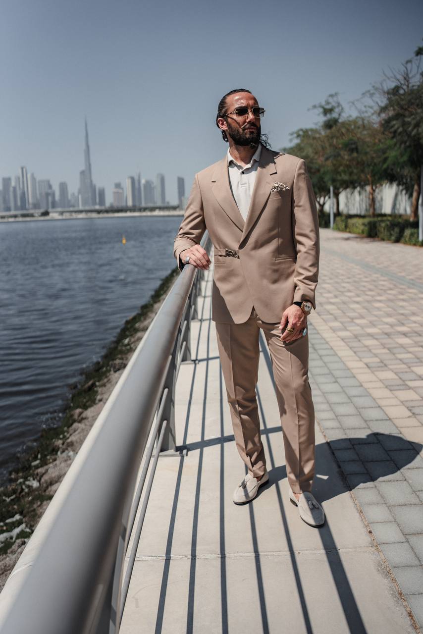 Light Tan Modern Suit