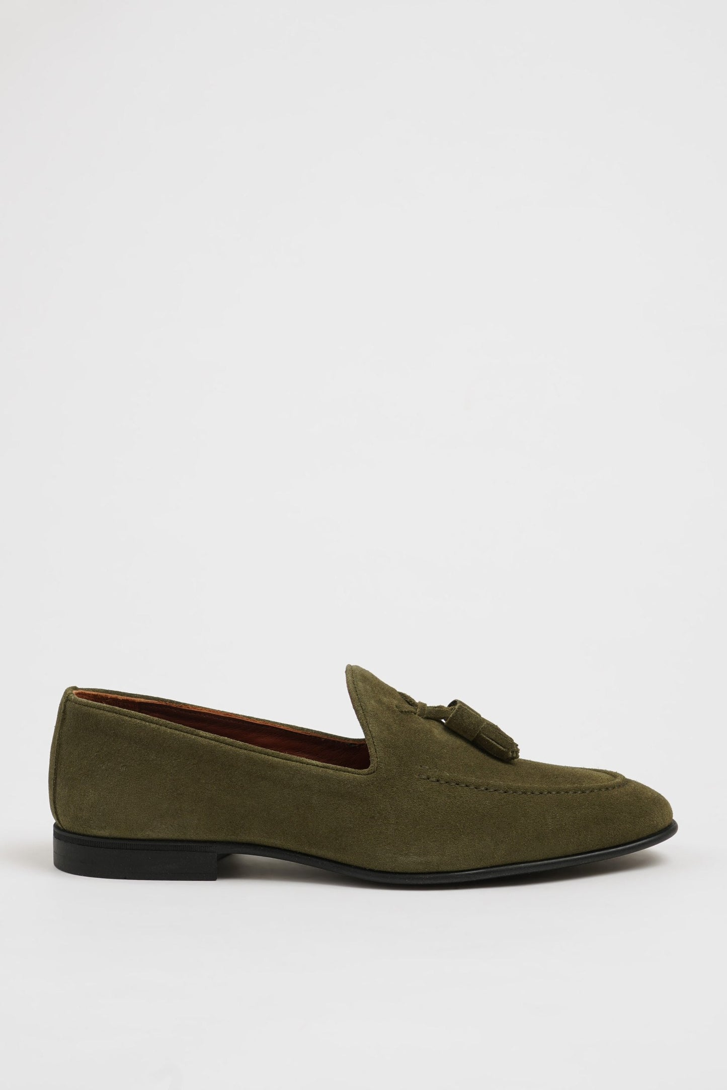 Khaki Suede Loafer Shoes