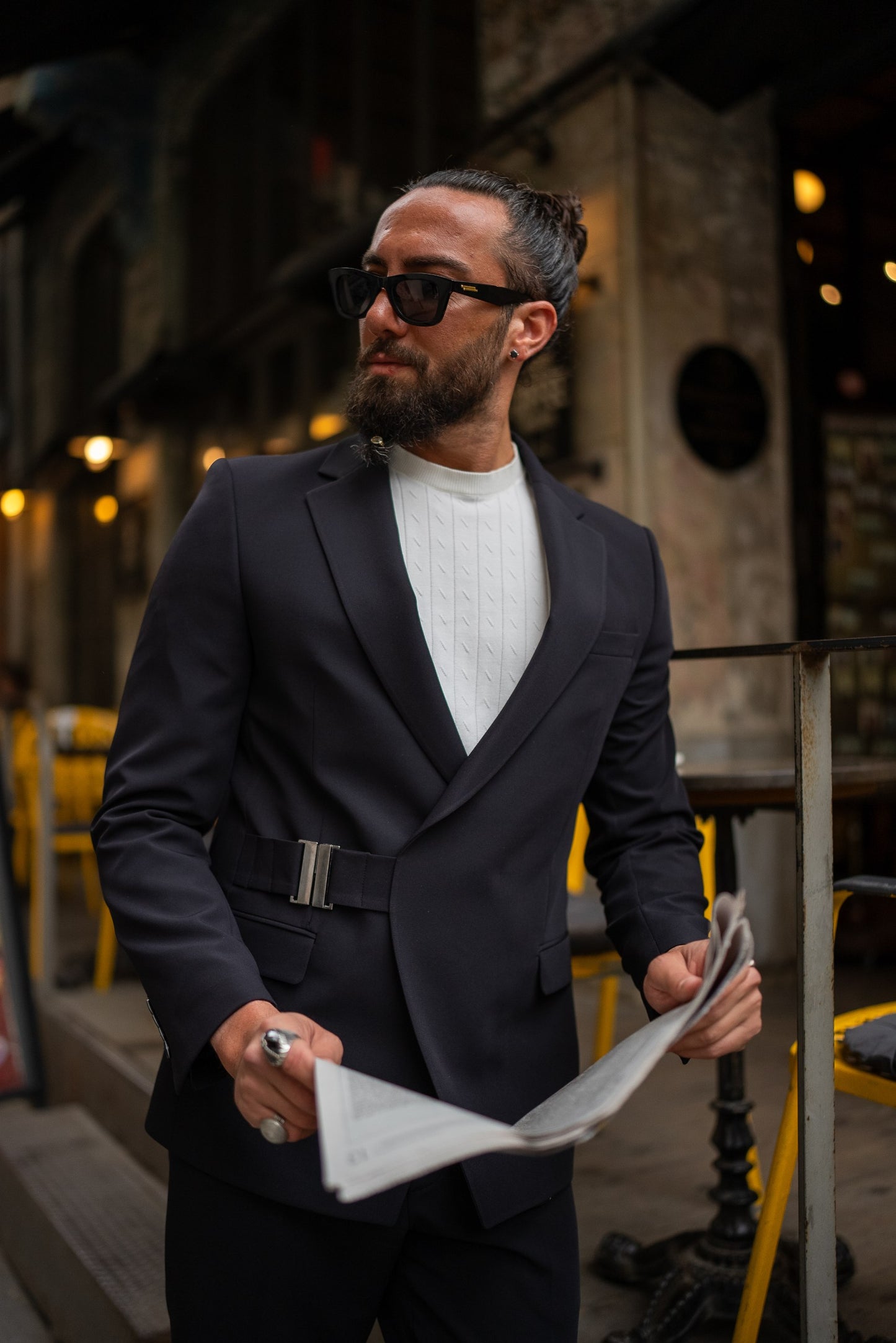 Black Belted Suit