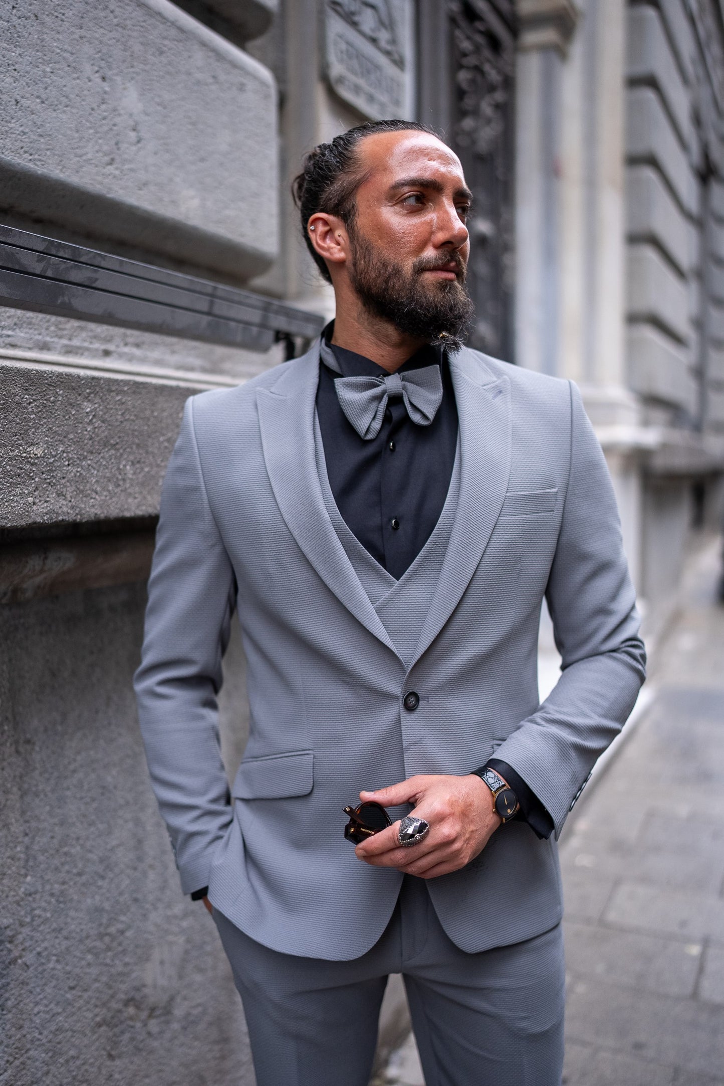 Grey Groom Suit