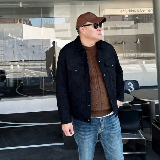 Plus Size Men’s Short Lapel Jacket