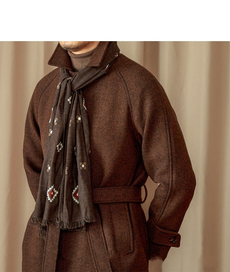 Men’s Vintage Wool Blend Winter Coat