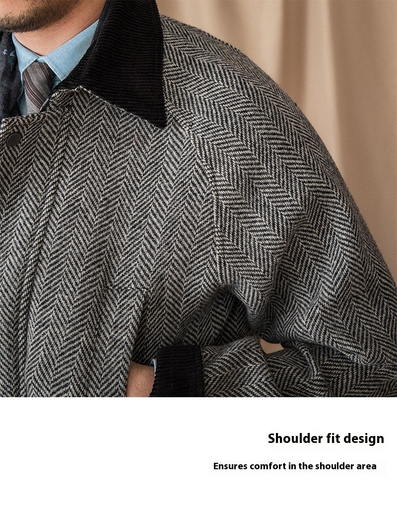 Men’s Heavy Wool Herringbone Jacket