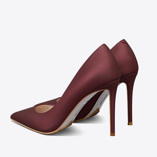 Pointed High Heels Stiletto Leather Pumps