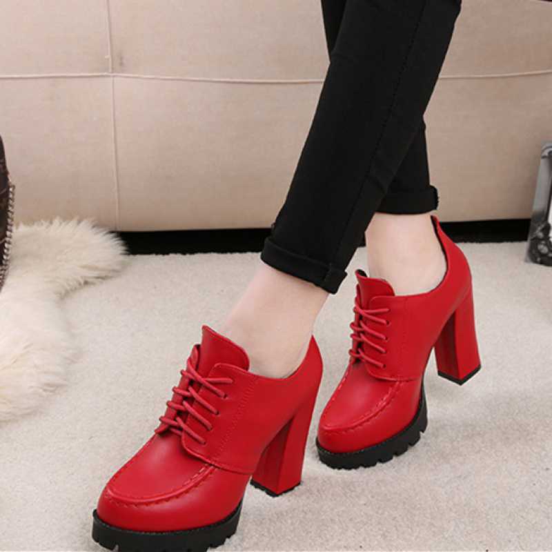 Women’s Platform High Heels with Thick Block Heels