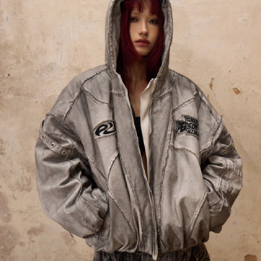 Organic Cotton Hooded Cardigan Jacket – Hand Painted