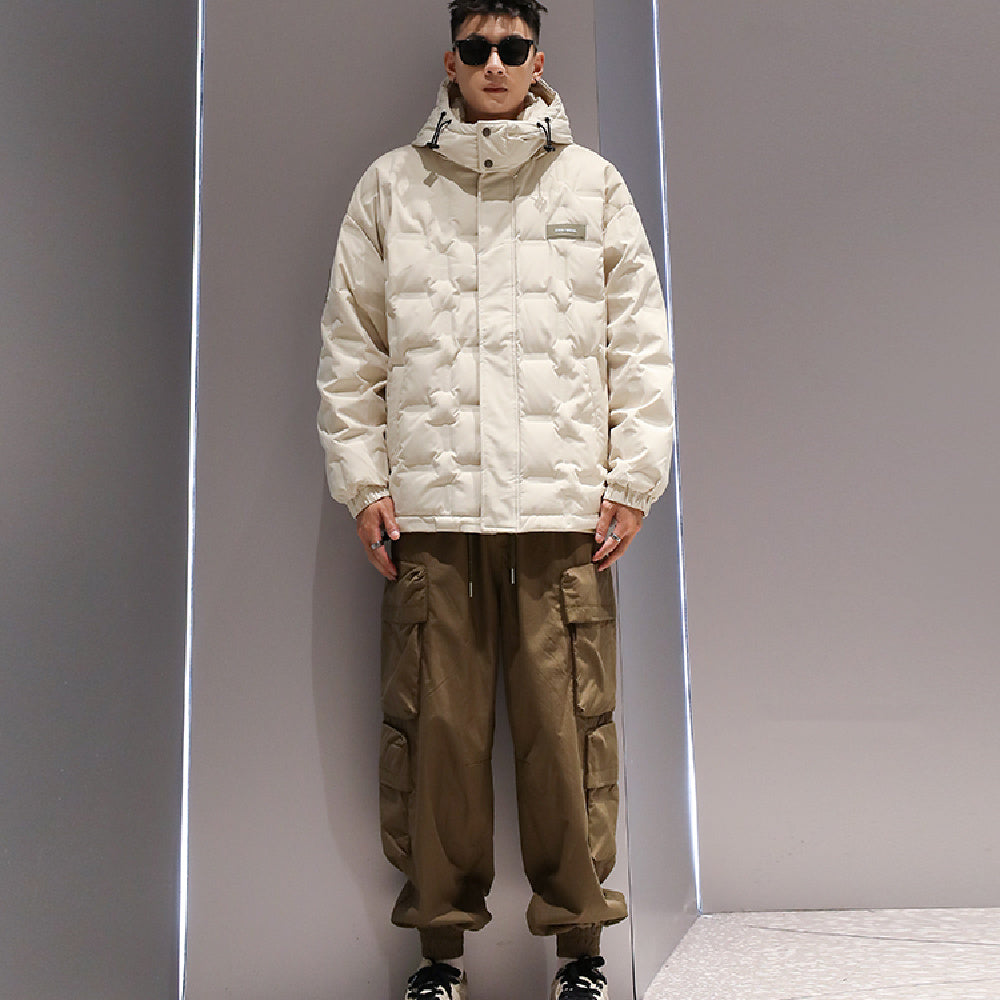 Men’s White Duck Down Winter Jacket