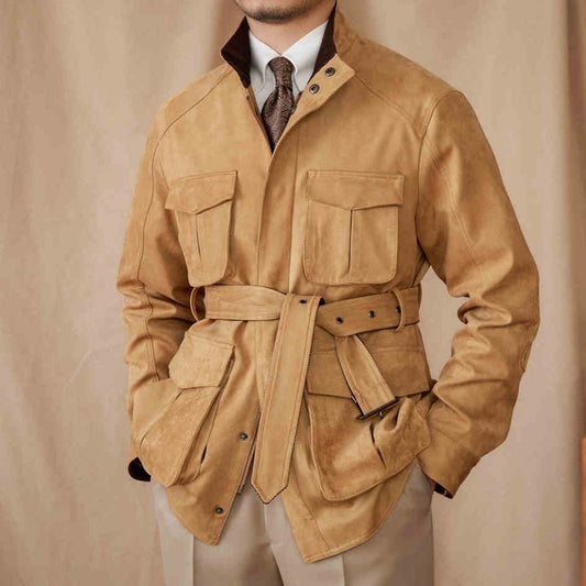 Men’s Warm Vintage Suede Jacket