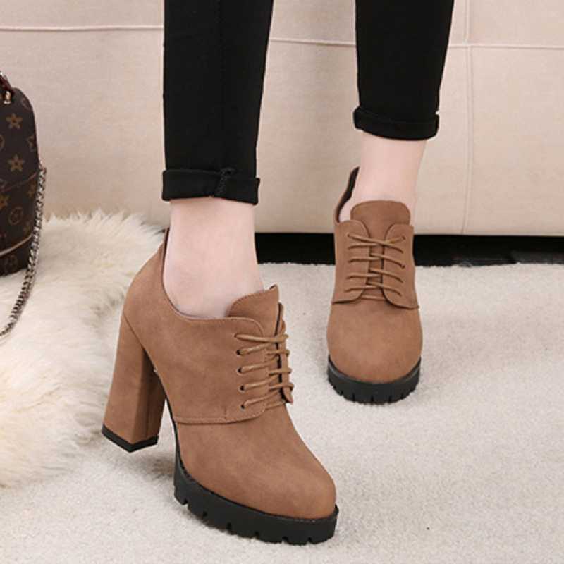 Women’s Platform High Heels with Thick Block Heels