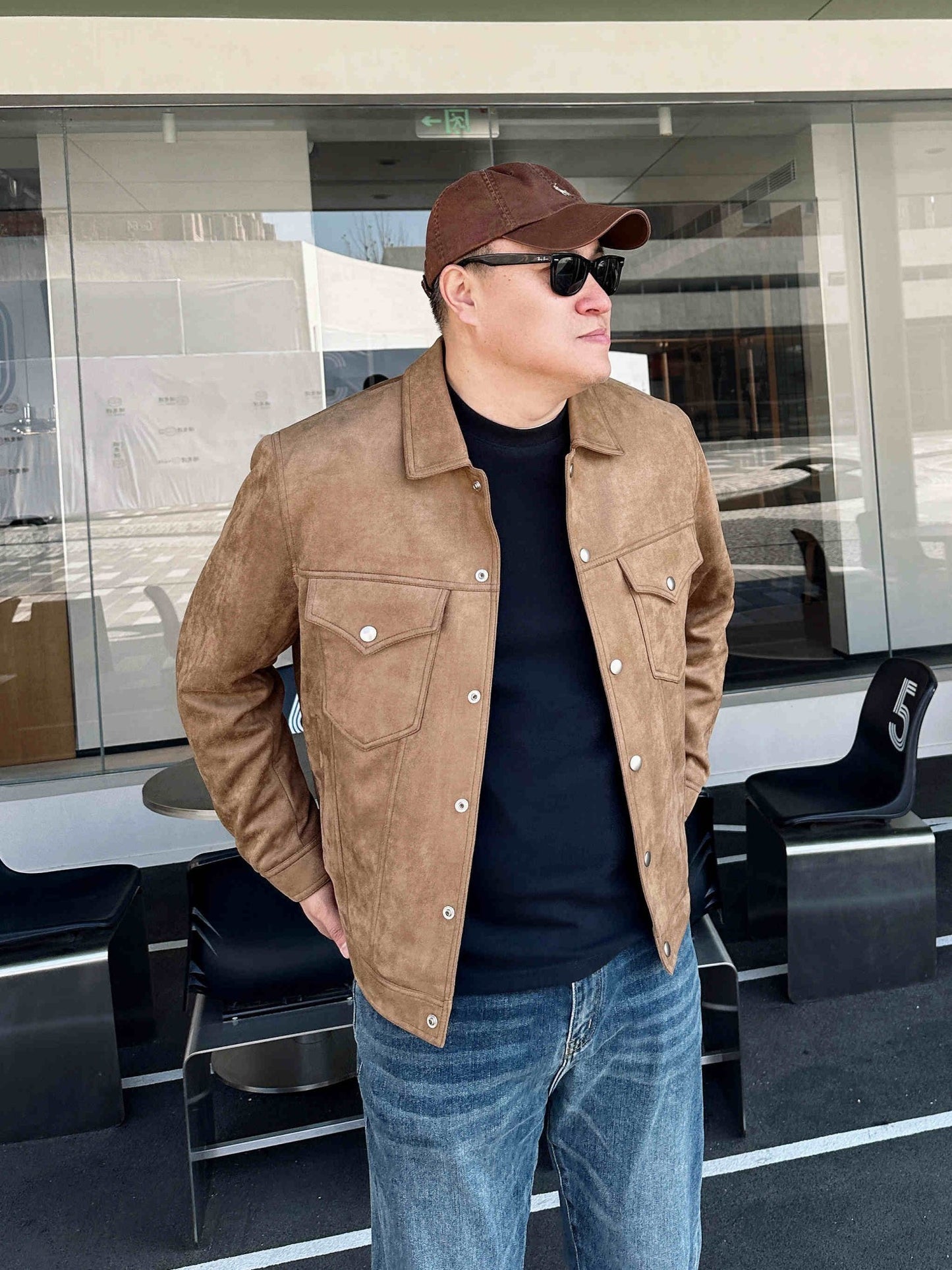 Plus Size Men’s Short Lapel Jacket