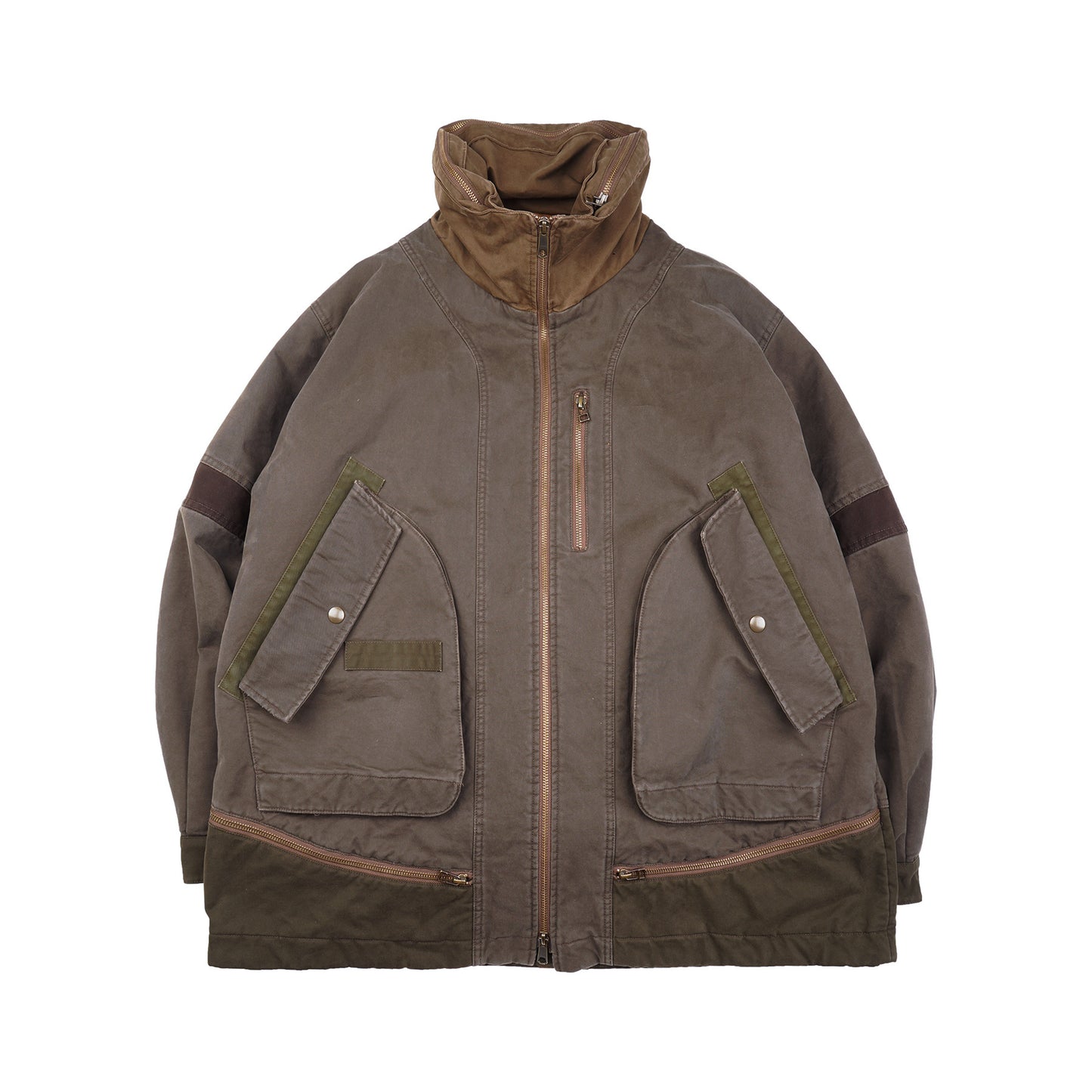 Loose Silhouette Washed Cotton Linen Warm Jacket