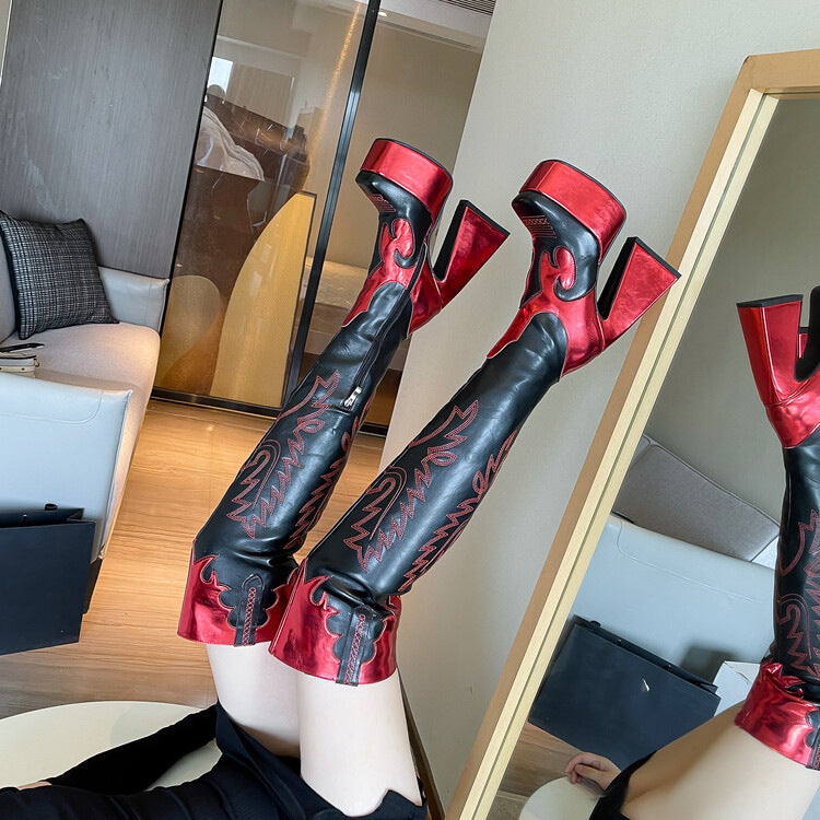Women’s Autumn Boots with Thick High Heels