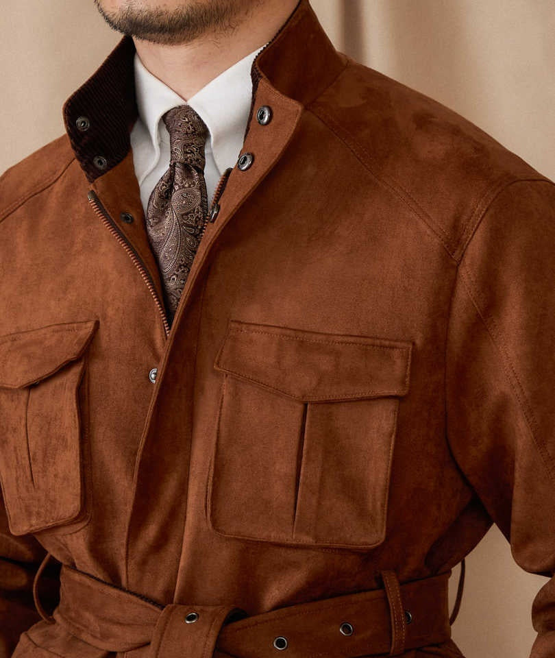Men’s Warm Vintage Suede Jacket