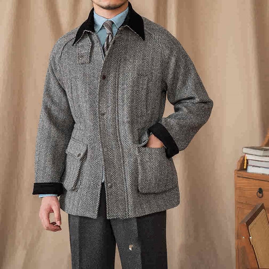Men’s Heavy Wool Herringbone Jacket