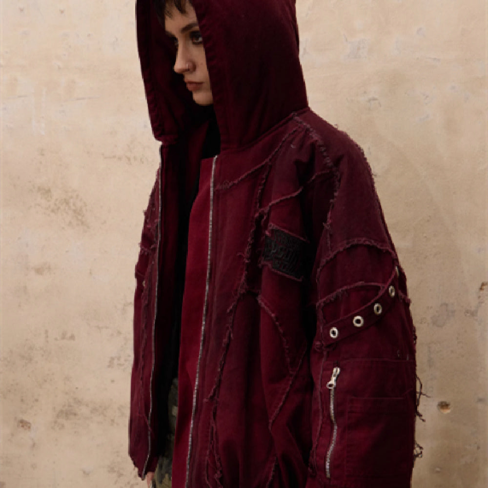 Organic Cotton Hooded Cardigan Jacket – Hand Painted