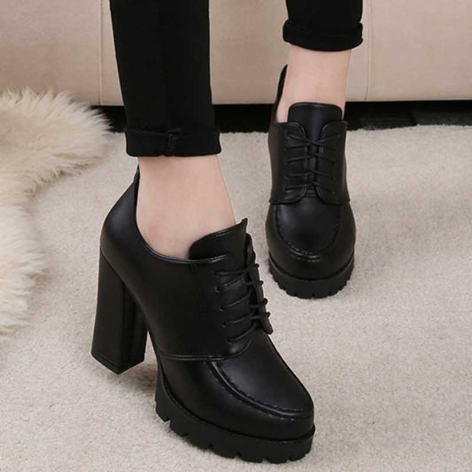 Women’s Platform High Heels with Thick Block Heels
