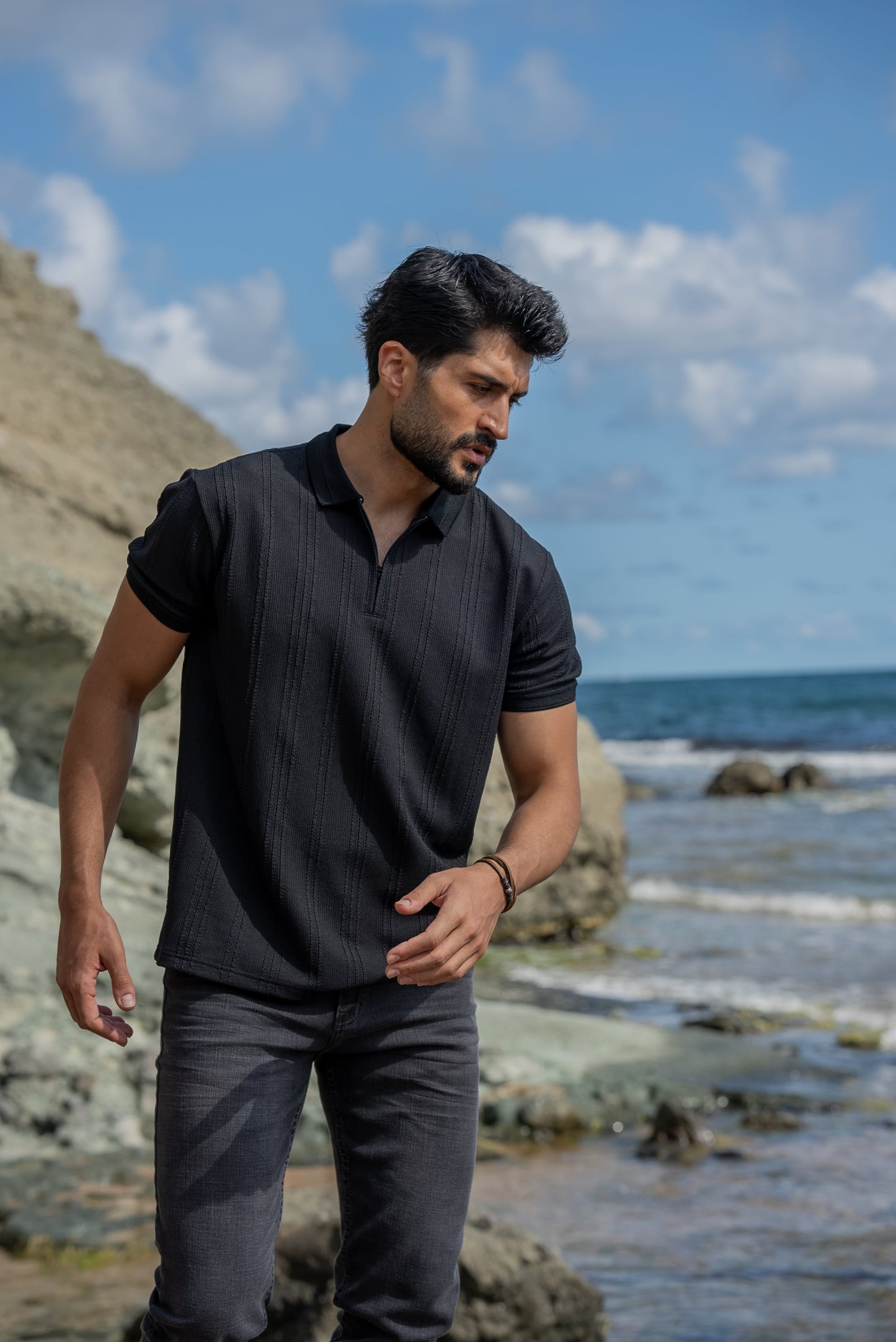 Black Men’s Special Design Polo