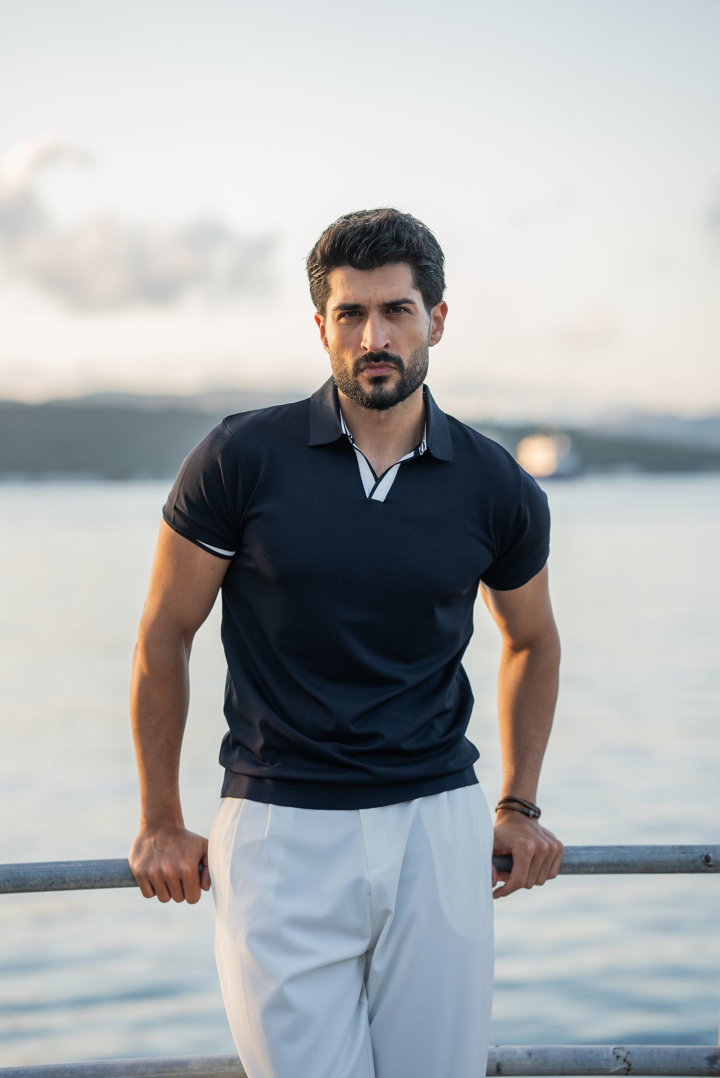 Navy Blue Men’s Special Design Polo