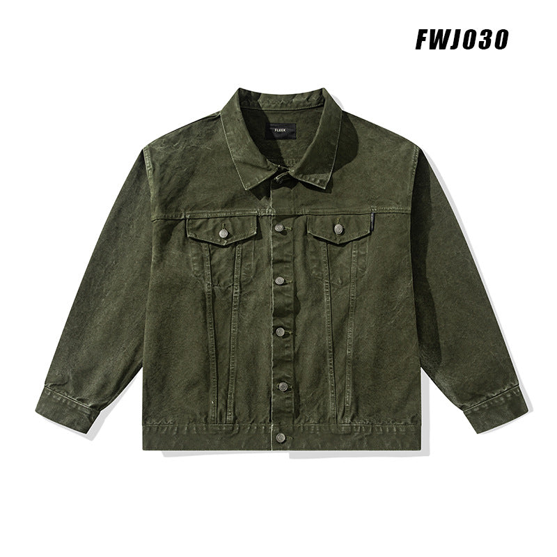 Men’s Green Denim Workwear Jacket