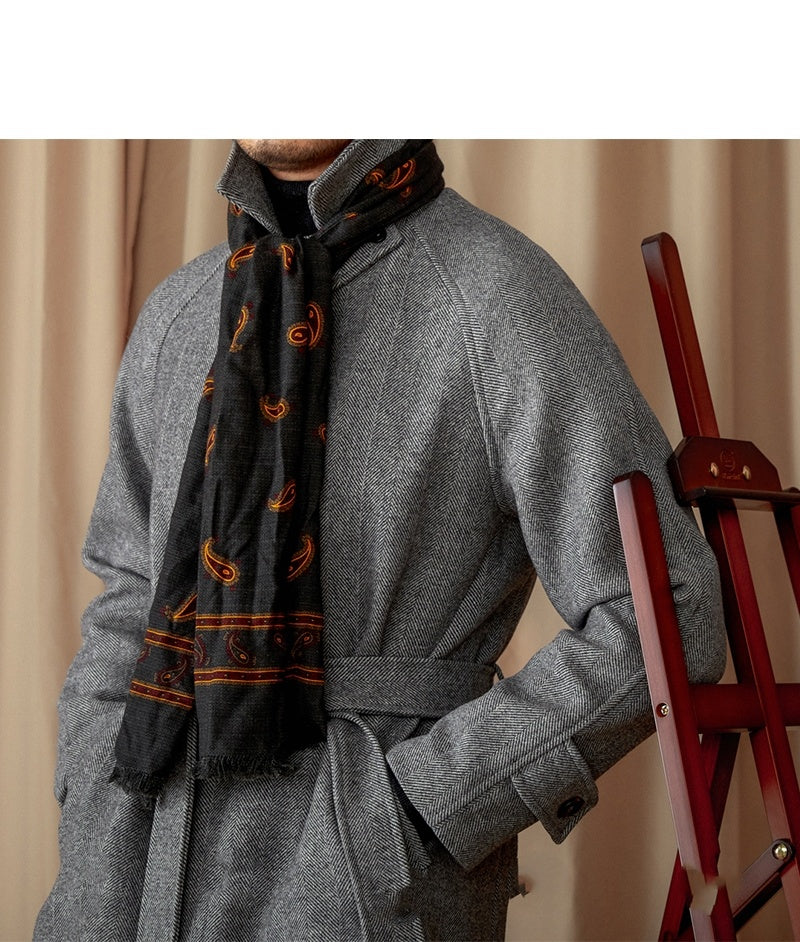 Men’s Vintage Wool Blend Winter Coat