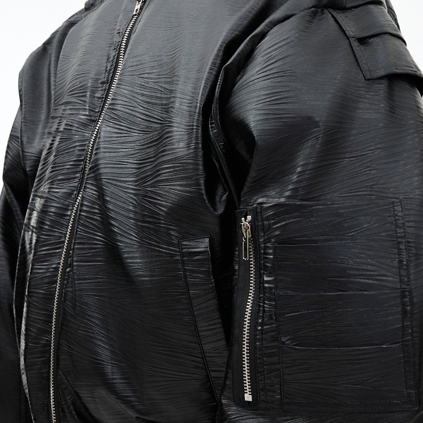 Men’s PU Leather Baseball Flight Jacket