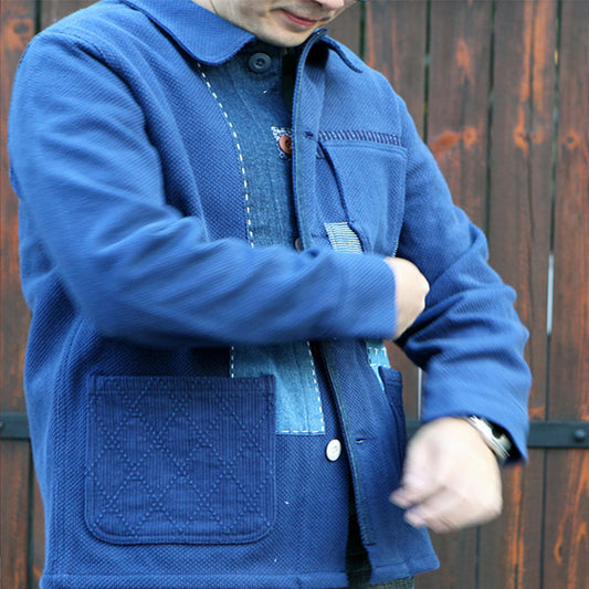 Japanese Retro Handmade Thorn Cotton Patchwork Jacket