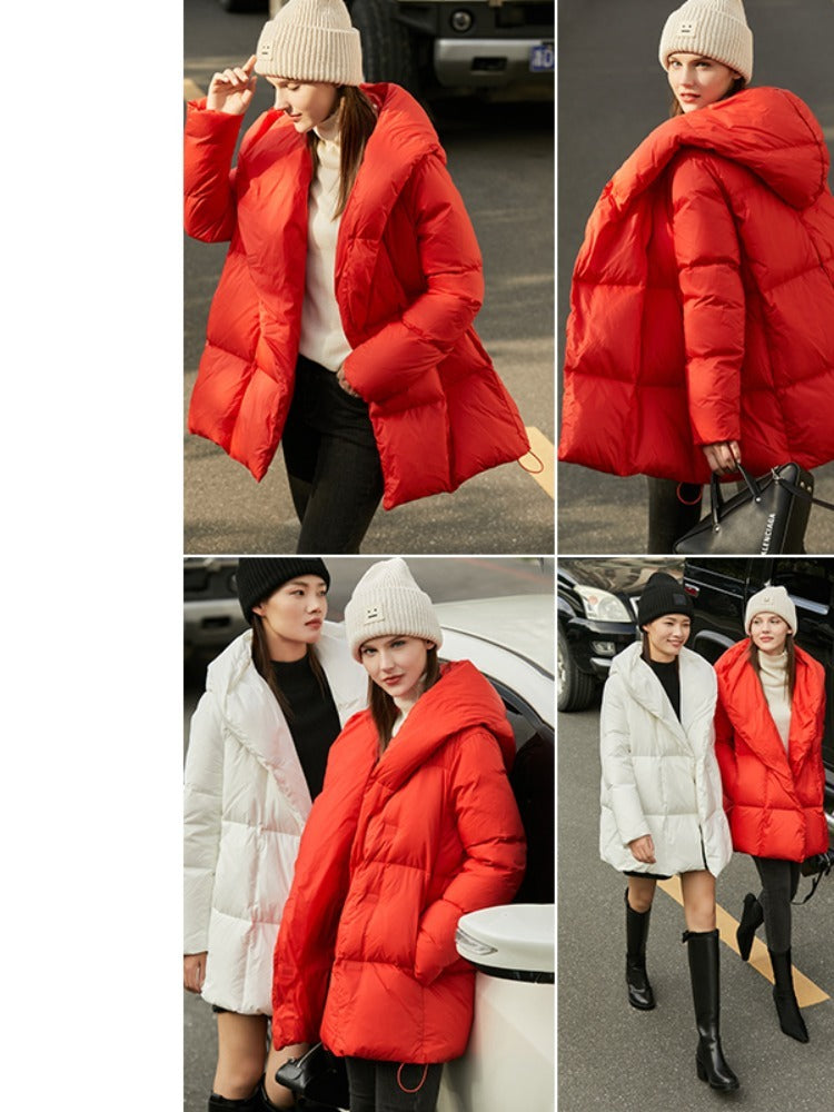 Light Hooded White Duck Down Jacket – Multi Colors