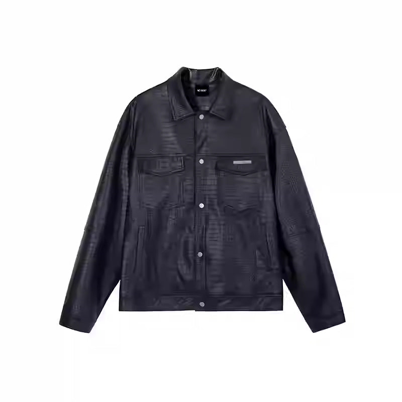 American Retro PU Leather Biker Jacket