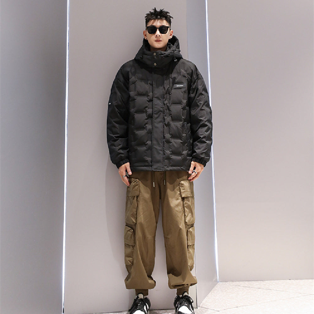 Men’s White Duck Down Winter Jacket