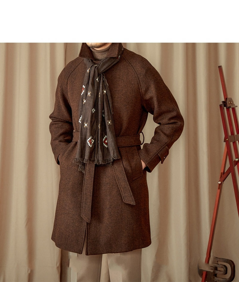 Men’s Vintage Wool Blend Winter Coat