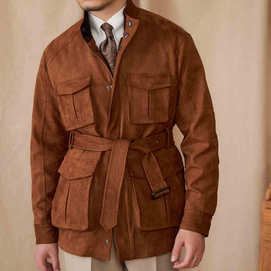 Men’s Warm Vintage Suede Jacket