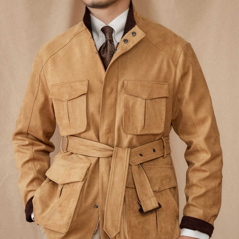 Men’s Warm Vintage Suede Jacket