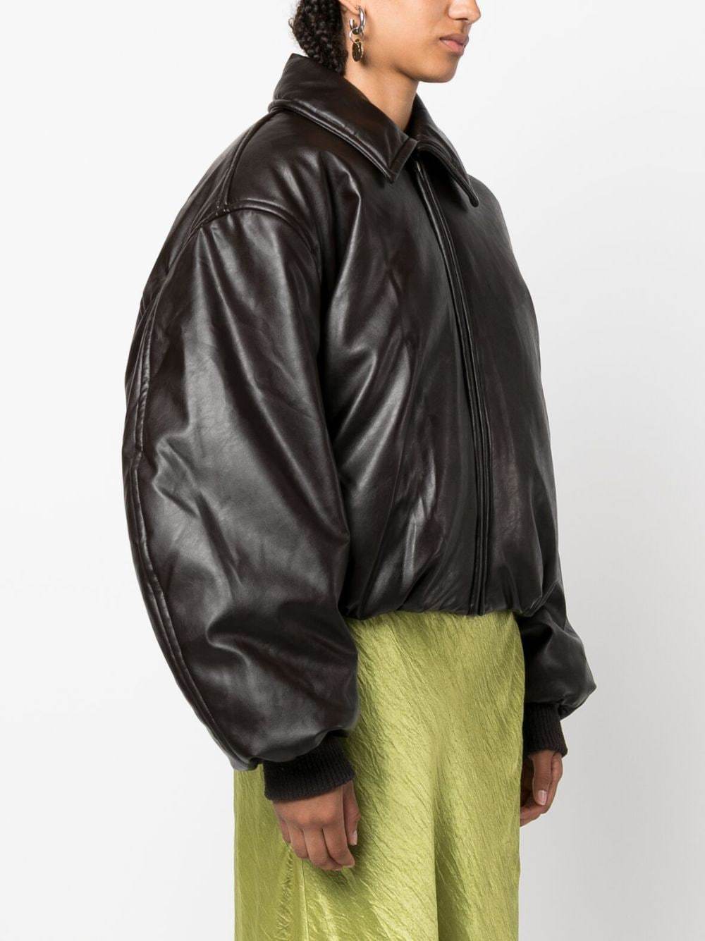 Waterproof Thermal Quilted Imitation Leather Jacket
