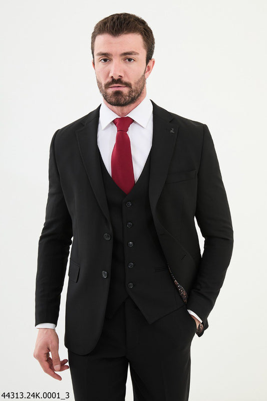 Classic Black Three-Piece Suit