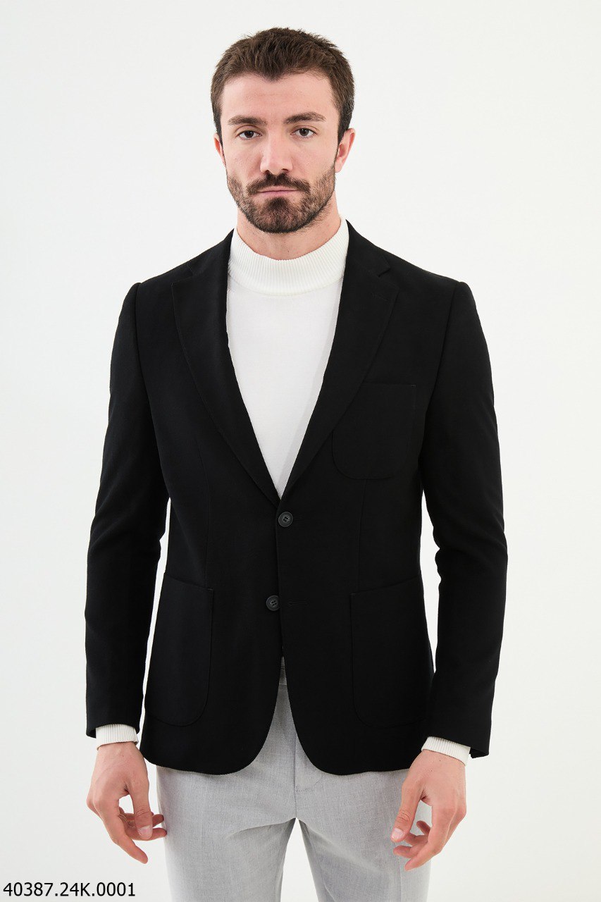 Black Modern Fit Blazer