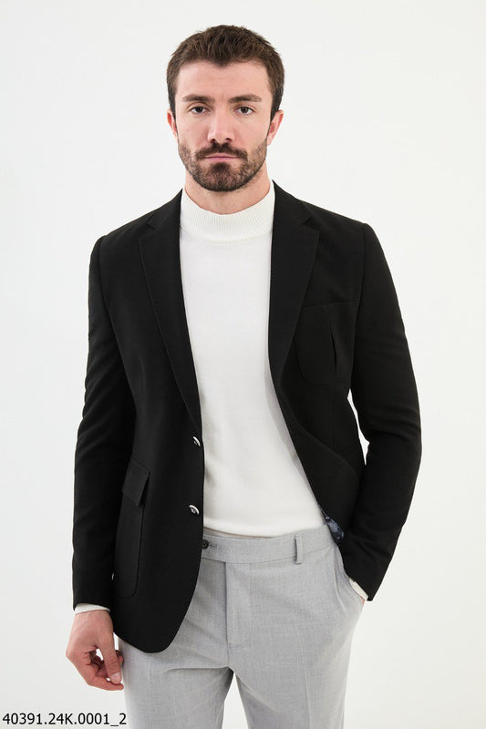 Black Casual Fit Blazer