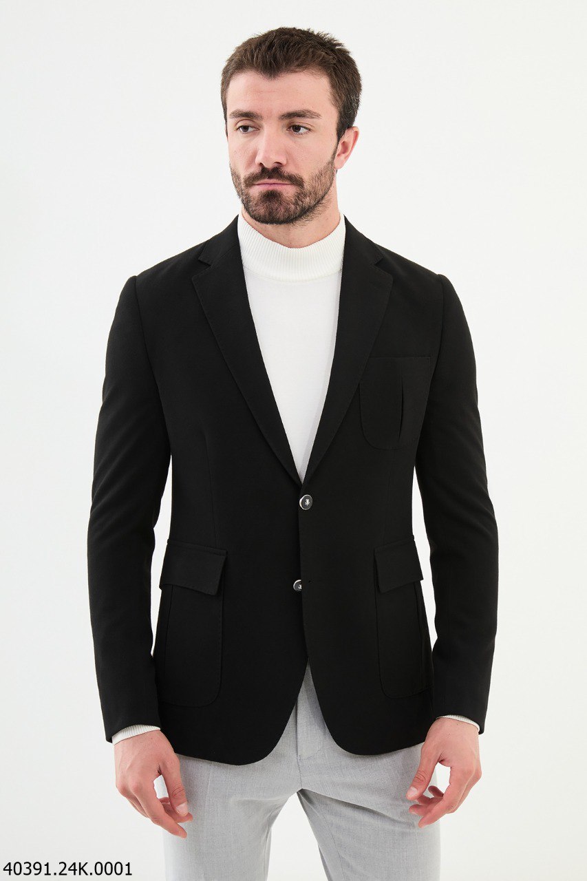 Black Casual Fit Blazer