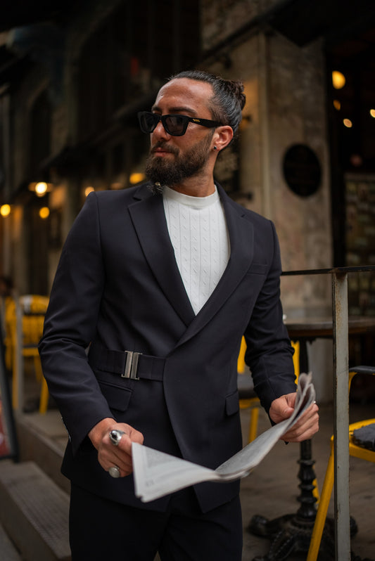Black Belted Suit